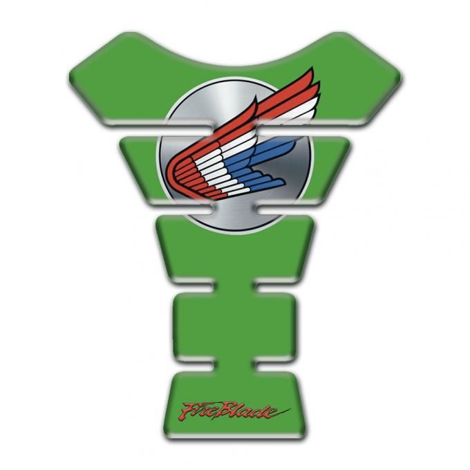 Honda Tank Protector Fresh Green Base Fire Blade Style 