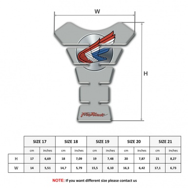 Honda Tank Guard Pads Grey Print Colorful Logo