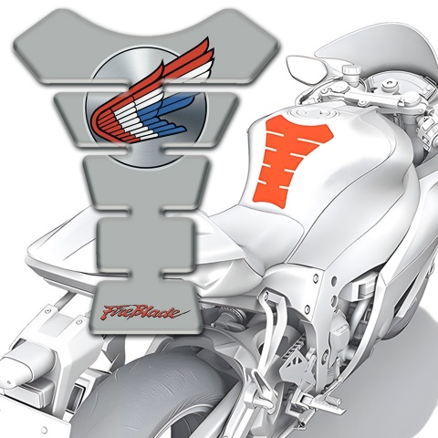Honda Tank Guard Pads Grey Print Colorful Logo