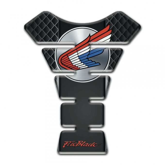 Honda Tank Protector Dark Details Design Round Grey Logo 