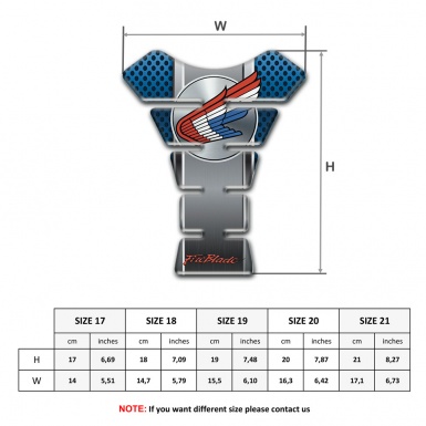Honda Tank Guard Pads Blue Grey Elements Print 