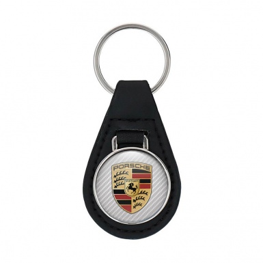 Porsche Keychain Leather Multicolour Logo Style