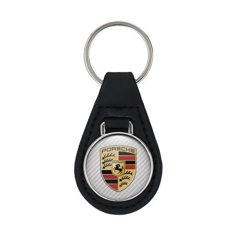 Porsche Keychain Leather Multicolour Logo Style