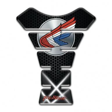 Honda Tank Guard Pads White Lights Design Fire Blade Style 
