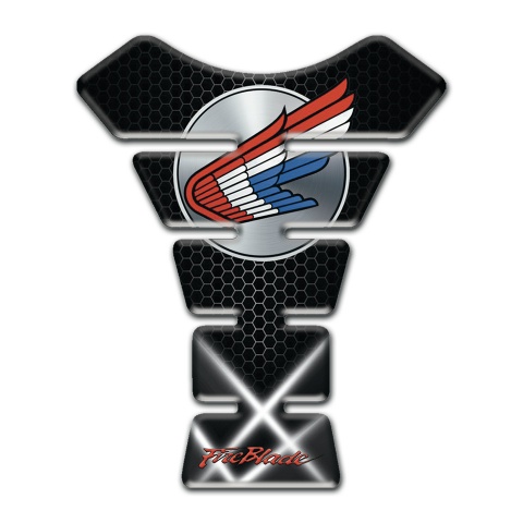 Honda Tank Guard Pads White Lights Design Fire Blade Style 