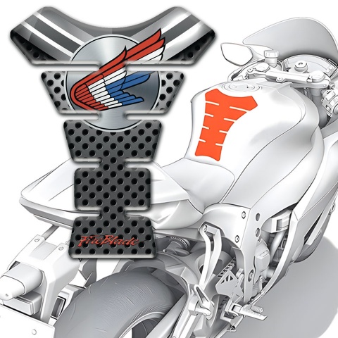 Honda Tank Protector Holes Design with Grey Element Style 