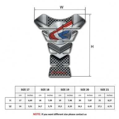 Honda Tank Pad Protector Metal effect Design Colorful logo 