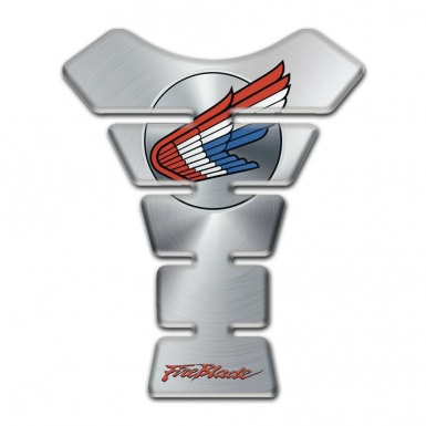 Honda Tank Protector Silver Design base Colorful Logo 