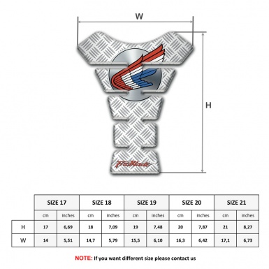 Honda Tank Pad Protector Crossed Elements Design Fire Blade Style 