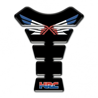 Honda Tank Protector Black Print Logo with wings HRC Style 