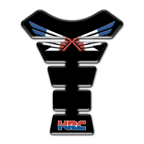 Honda Tank Protector Black Print Logo with wings HRC Style 