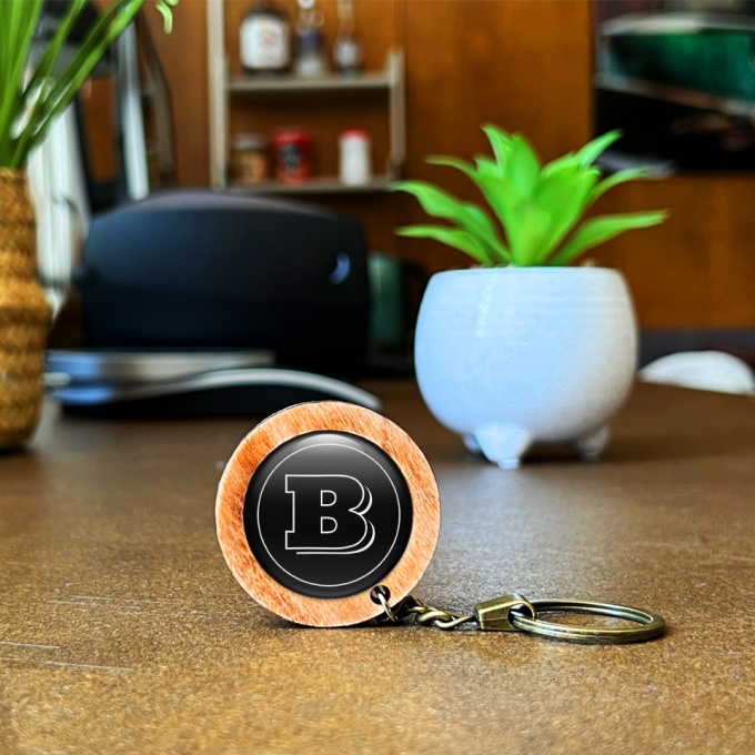 Brabus Keychain Handmade from Wood Black