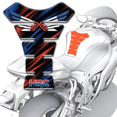 Honda Tank Fuse Colorful base Logo with Wings Style 