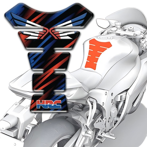 Honda Tank Fuse Colorful base Logo with Wings Style 