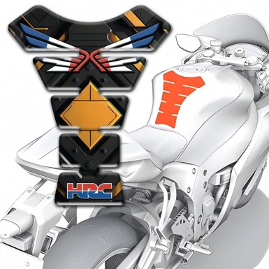 Honda Tank Protector Center Yellow Quadrilateral style 