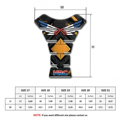 Honda Tank Protector Center Yellow Quadrilateral style 