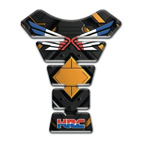 Honda Tank Protector Center Yellow Quadrilateral style 