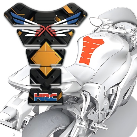 Honda Tank Protector Center Yellow Quadrilateral style 