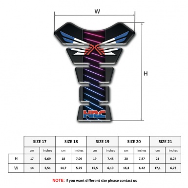 Honda Tank Protector Neon Lines HRC TYpe