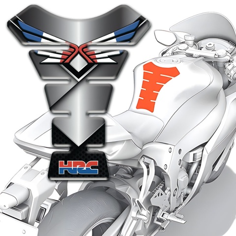 Honda Tank Protector Metal Effect Decoration and Logo with Wings 