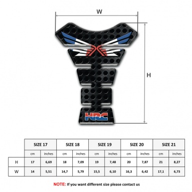 Honda Tank Guard Pads Perforated Black Base HRC Edition 