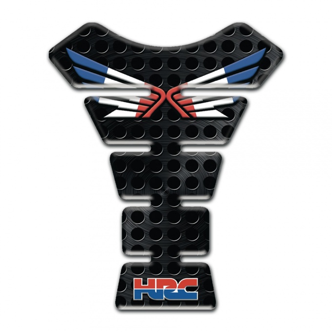 Honda Tank Guard Pads Perforated Black Base HRC Edition 