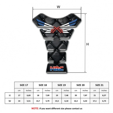 Honda Tank Pad Protector Black leather Effect HRC Type 