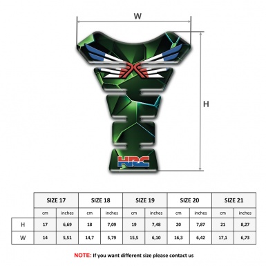 Honda Tank Fuse Green Figures Design HRC Version 
