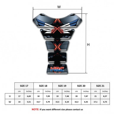 Honda Tank Protector Anti Slip Sticker Hrc Version Fly Logo Motive 