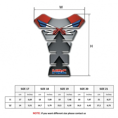 Honda Tank Pad Protector Fly Logo Stylish HRC Version 
