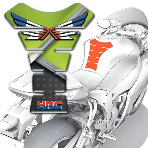 Honda Tank Pad Protector Fresh Green Motif