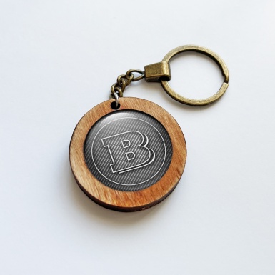 Brabus Keychain Handmade from Wood Carbon