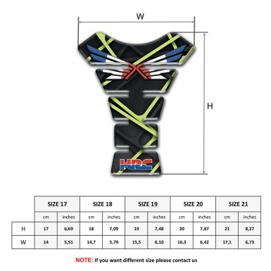 Honda Tank Fuse Motorcycle Black Base with Green Crossed Lines 