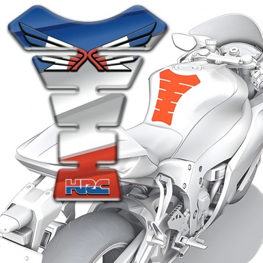 Honda Tank Pad Motorbike Colorful Base Fly Logo Style 