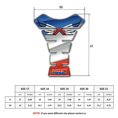 Honda Tank Pad Motorbike Colorful Base Fly Logo Style 