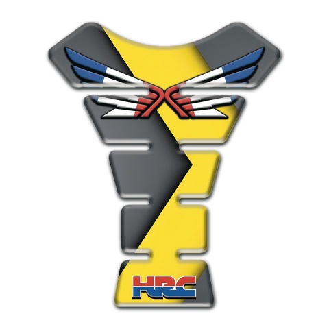 Honda Tank Guard Pads Grey Yellow Base HRC version 