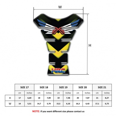 Honda Tank Protector Yellow Black V Shape Decoration 