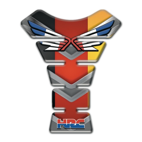 Honda Tank Guard Pads Multicolored Background Logo With Wings 