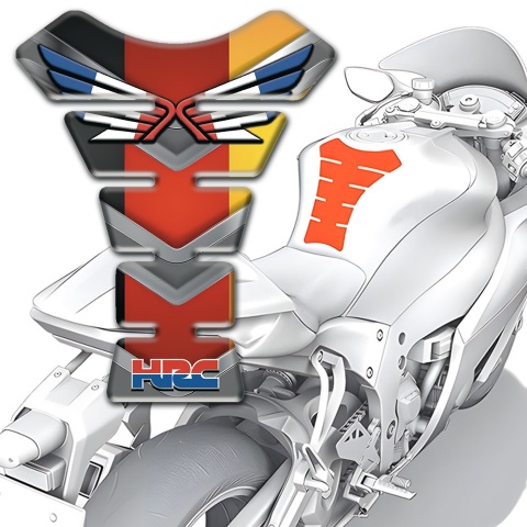 Honda Tank Guard Pads Multicolored Background Logo With Wings 