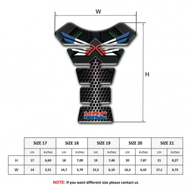 Honda Tank Pad Protector Perforated base Fly Logo Version
