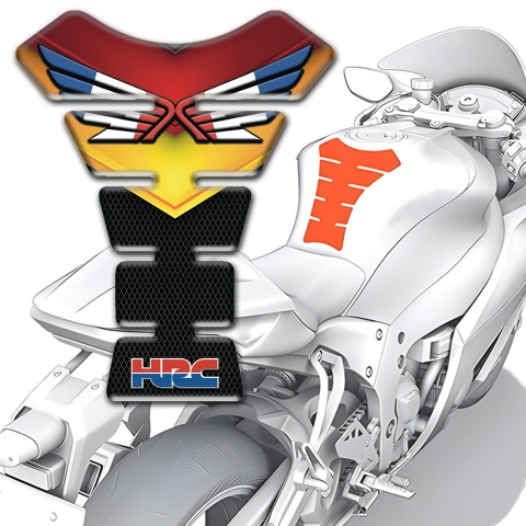 Honda Tank Fuse Silicone Sticker With colorful Design HRC style 