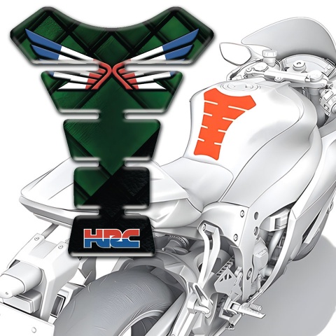 Honda Tank Pad Motorbike with Dark Green and Black Design 