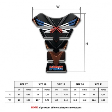 Honda Tank Protector Black Brown base Design HRC Version 