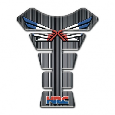 Honda Tank Guard Pads Grey Base with White Stripes Decoration 