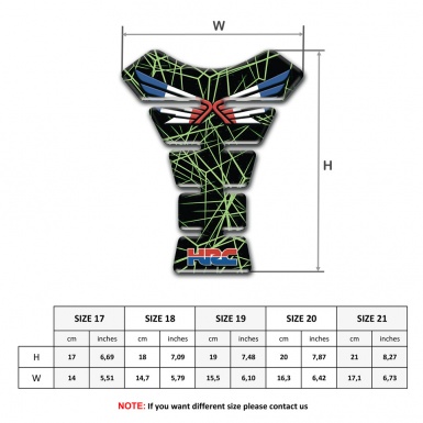 Honda Tank Fuse Black Base with Green Spider web Decoration