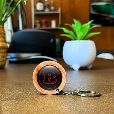 Mini Cooper Fob Chain Fingernail Trimmer Dark Orange Futuristic Metallic  Logo, Keychains, Accessories