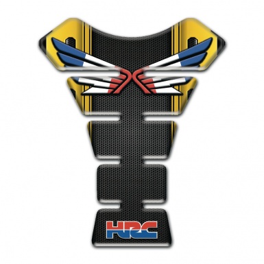 Honda Tank Guard Pads Black with Yellow Base Colors HRC model 