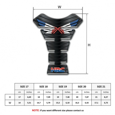 Honda Tank Pad Protector Dark Background Fly Logo Style 