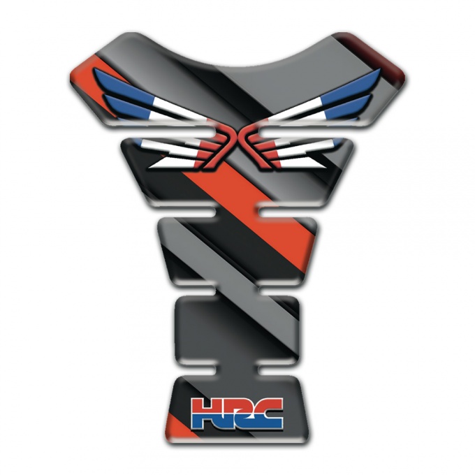 Honda Tank Protector Diagonal Stripes Design Logo with Wings 