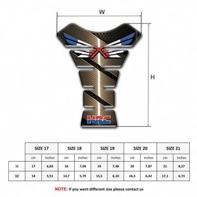 Honda Tank Guard Pads Bronze Motif Base Hrc Version 